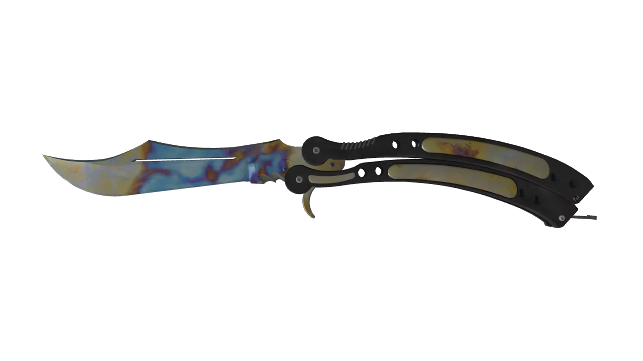 Butterfly Knife | Case Hardened seed #958, front