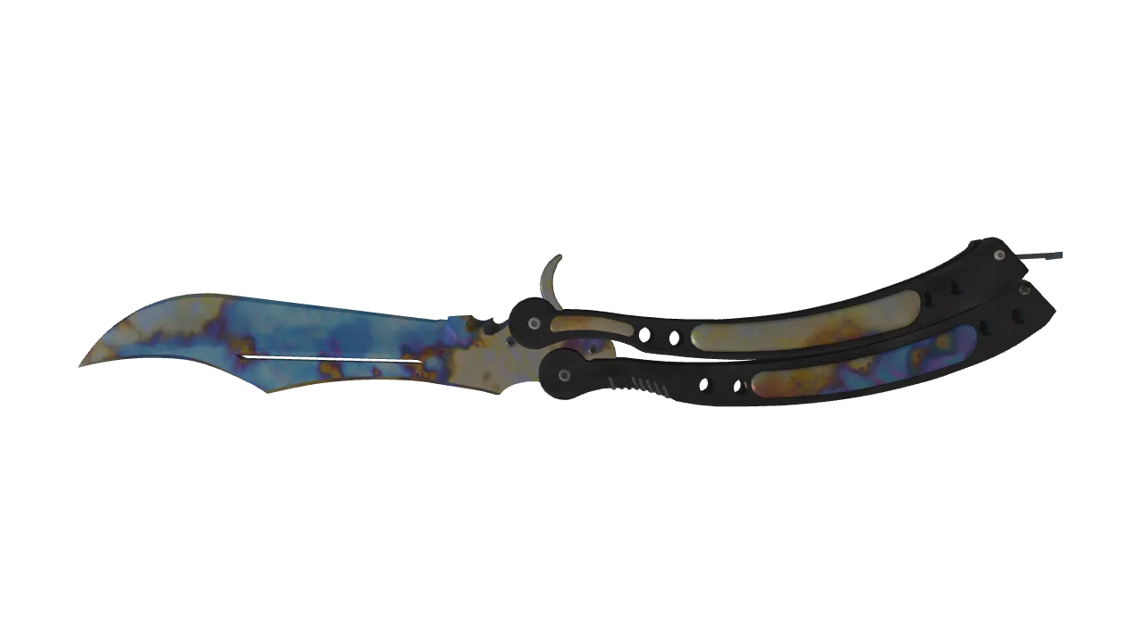 Butterfly Knife | Case Hardened seed #964, back