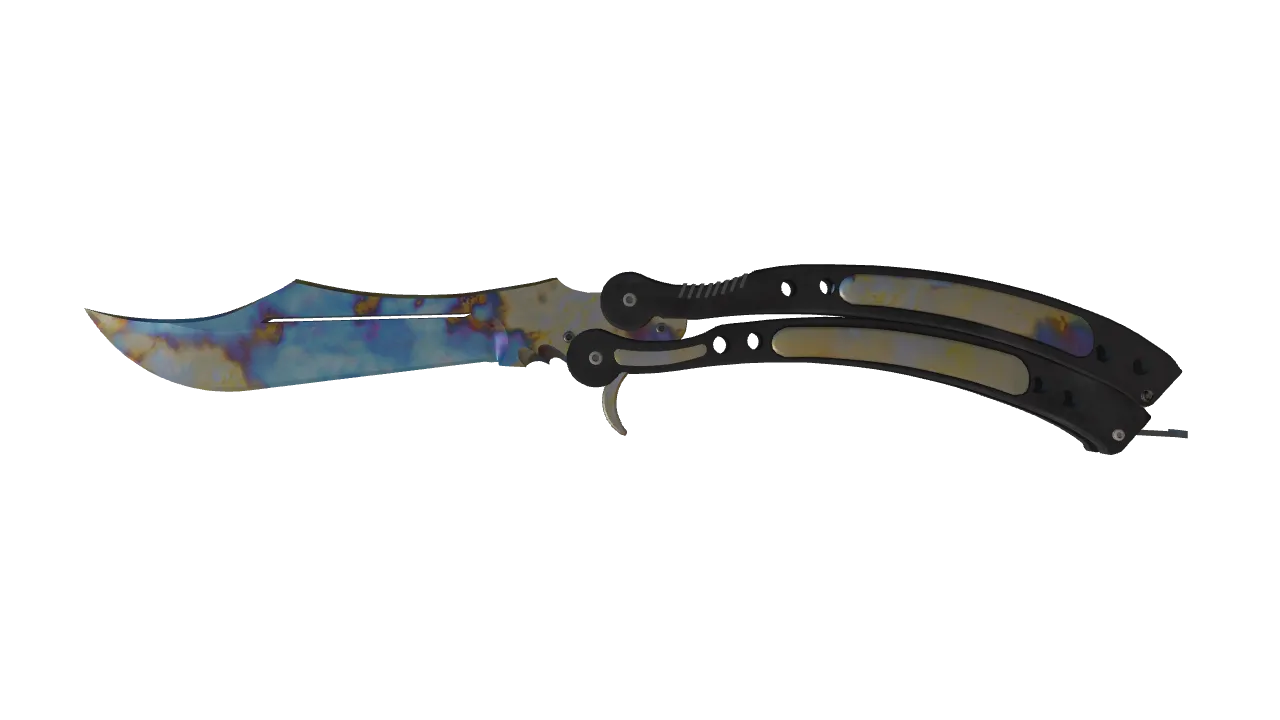 Butterfly Knife | Case Hardened seed #964, front
