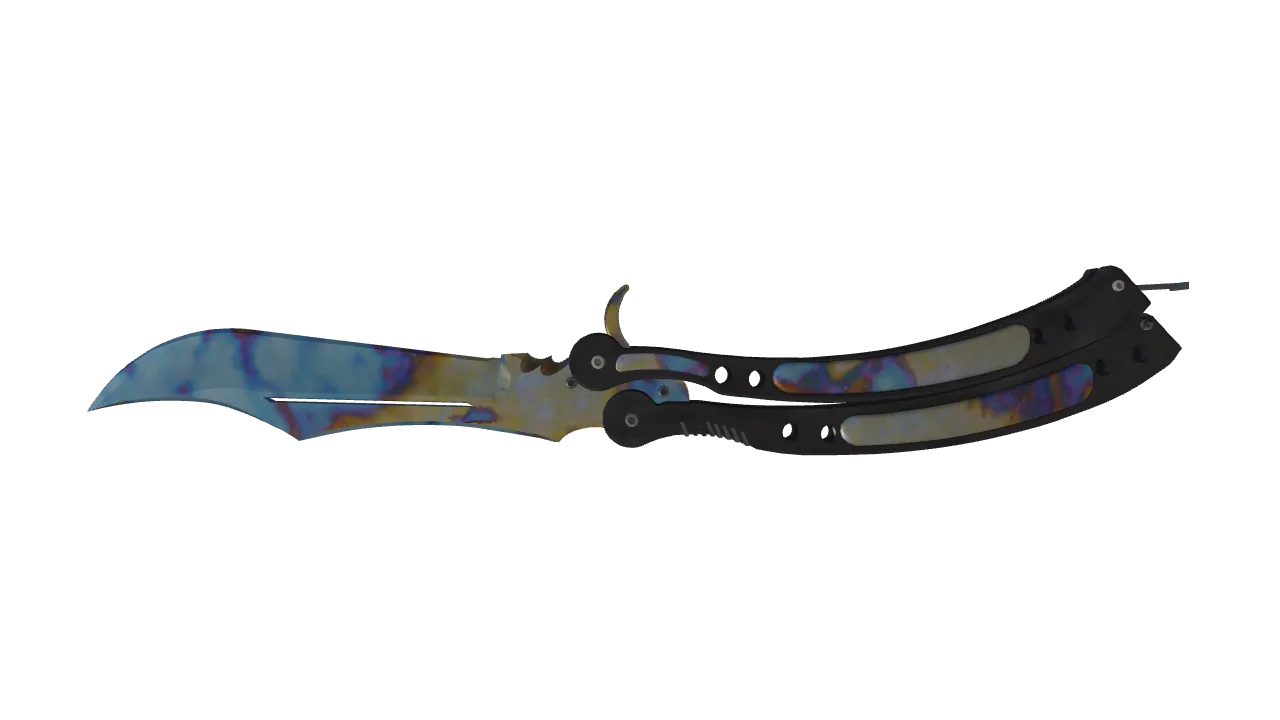 Butterfly Knife | Case Hardened seed #965, back