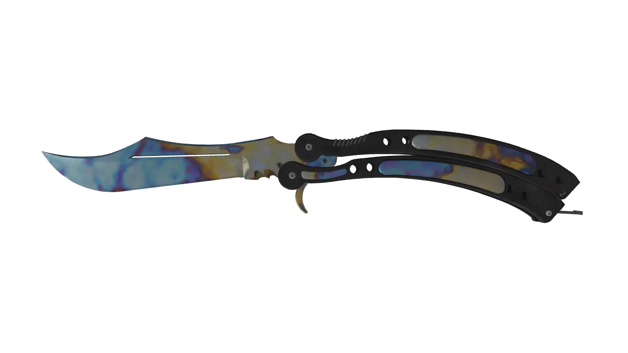 Butterfly Knife | Case Hardened seed #965, front