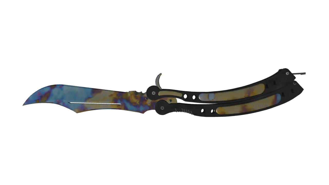 Butterfly Knife | Case Hardened seed #975, back