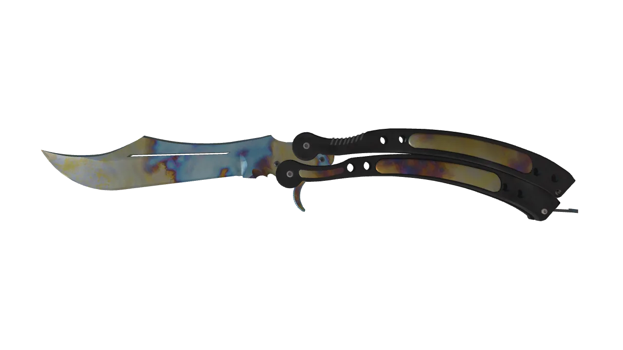 Butterfly Knife | Case Hardened seed #976, front