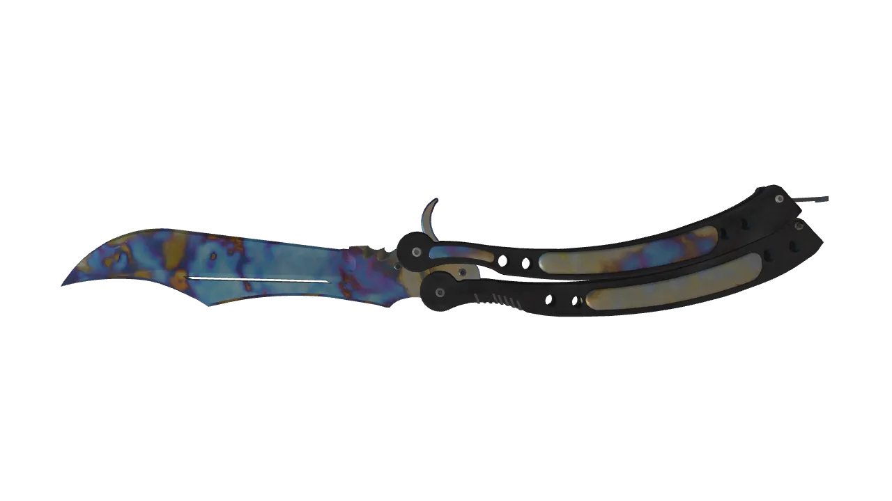 Butterfly Knife | Case Hardened seed #98, back