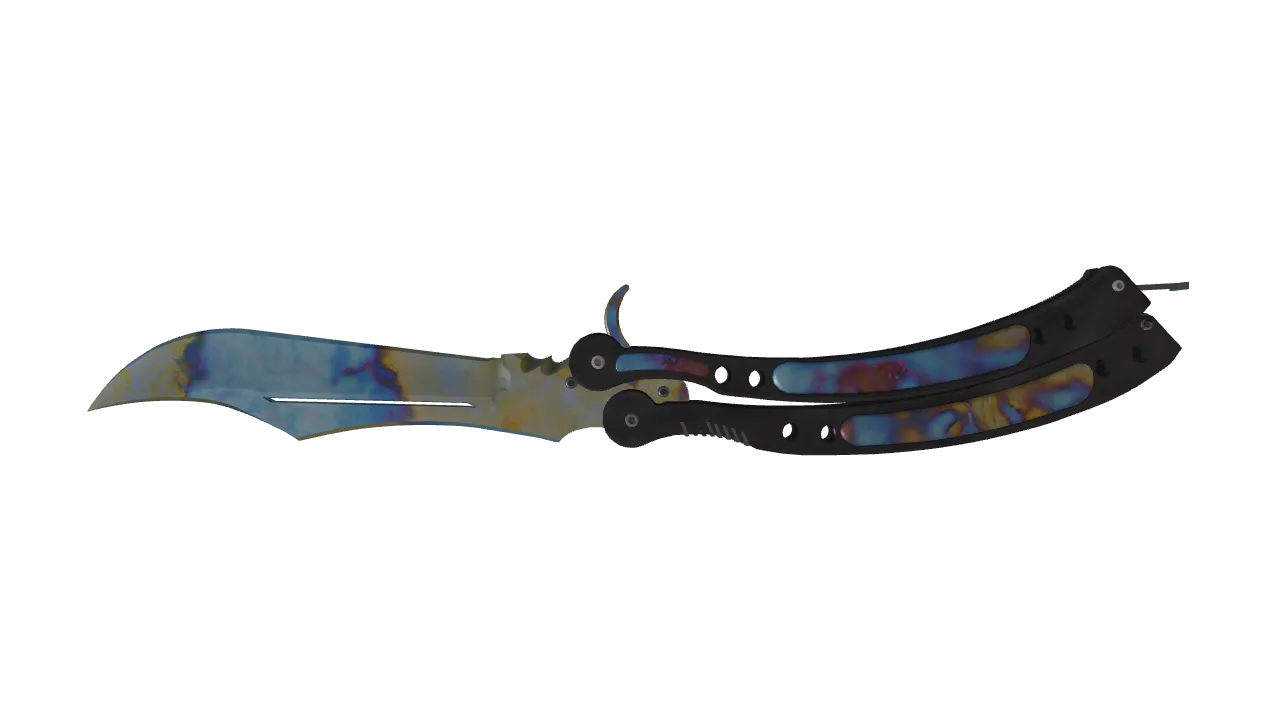 Butterfly Knife | Case Hardened seed #989, back