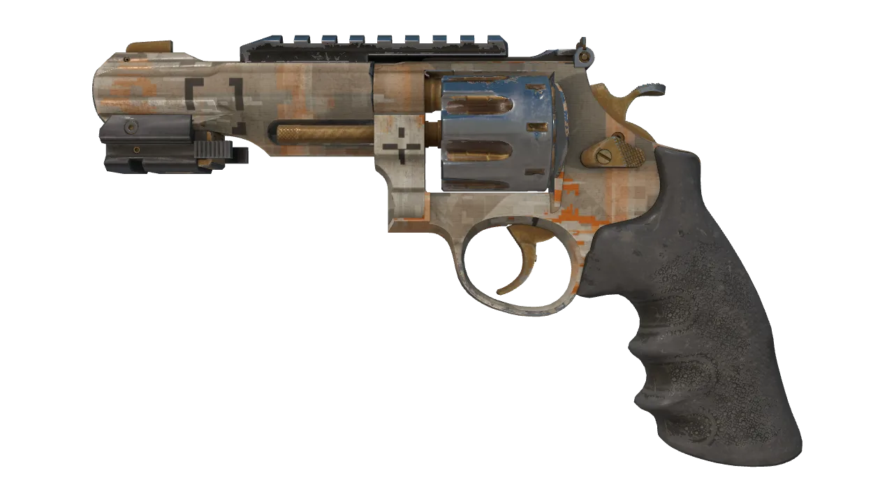 R8 Revolver | Monarch (Battle-Scarred) — Dust II light, front