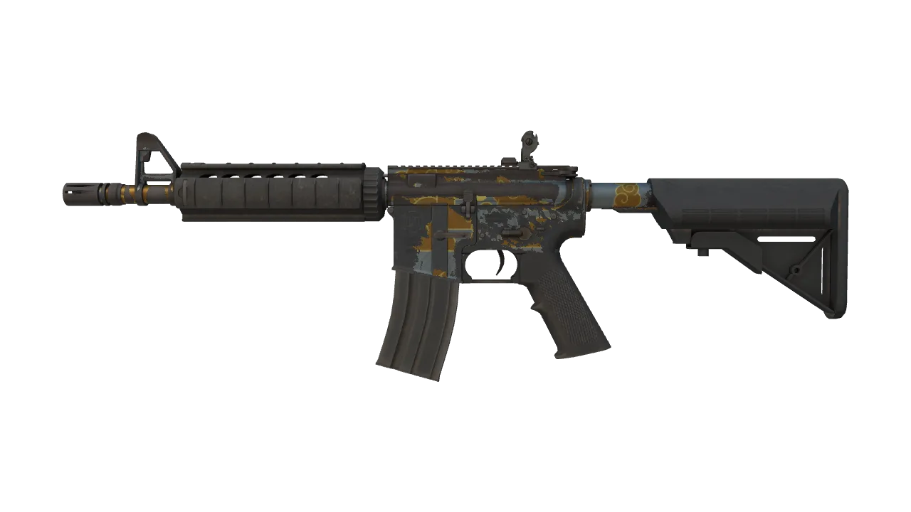 M4A4 | Daybreak (Battle-Scarred) — Dust II light, front