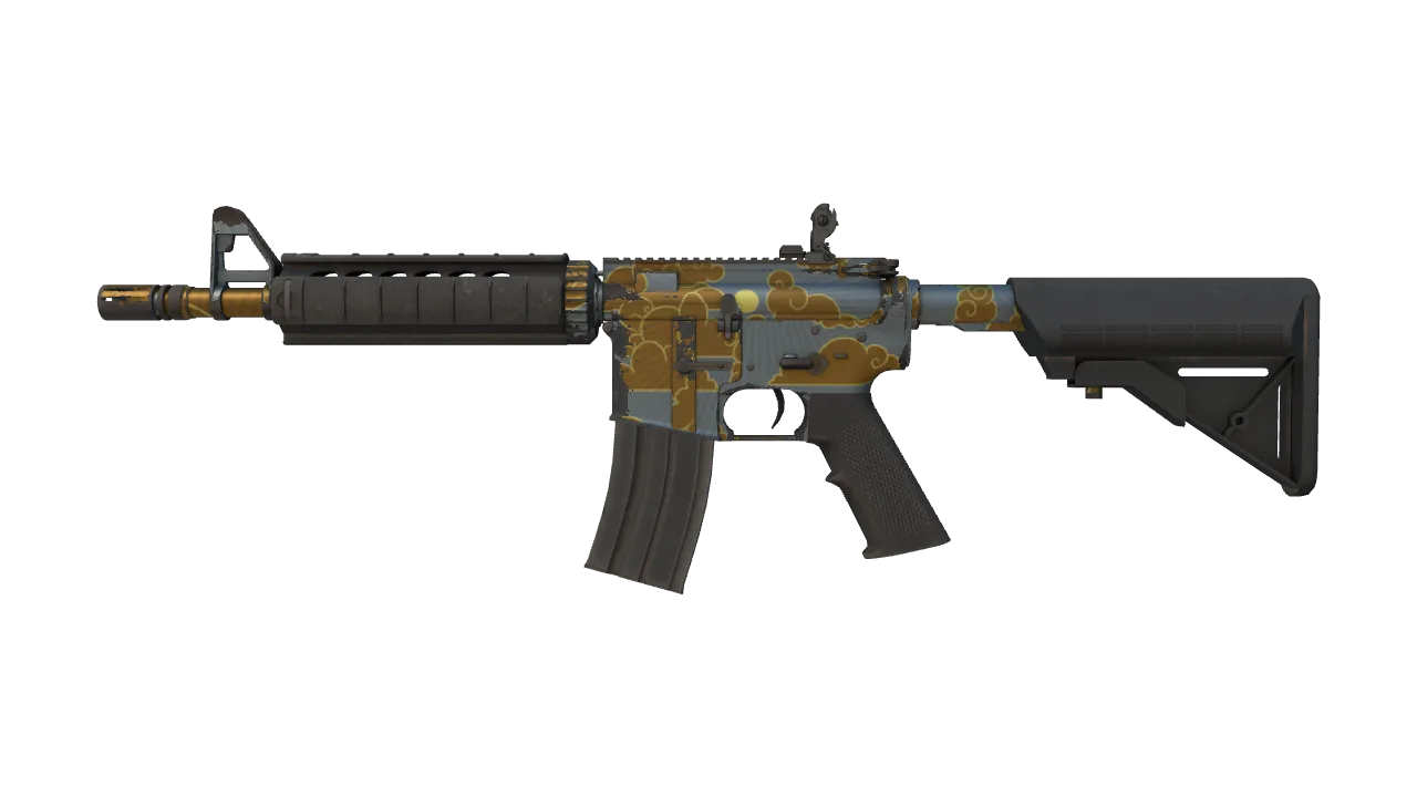 M4A4 | Daybreak (Minimal Wear) — Dust II light, front
