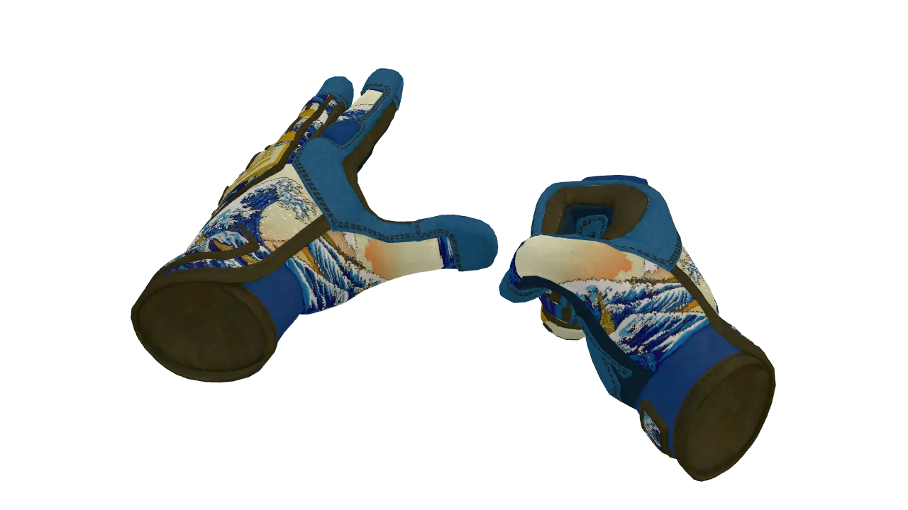 ★ Specialist Gloves | Big Swell (Minimal Wear) — Dust II light, front