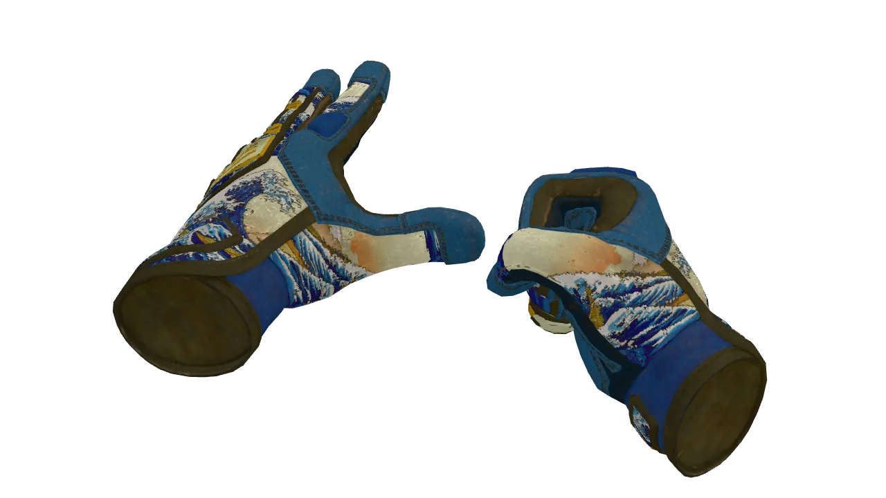 ★ Specialist Gloves | Big Swell (Well-Worn) — Dust II light, front