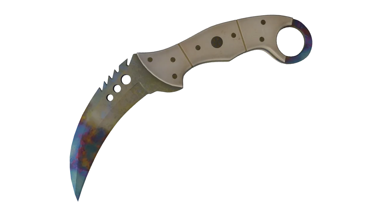 ★ Talon Knife | Case Hardened (Field-Tested) — Dust II light, front