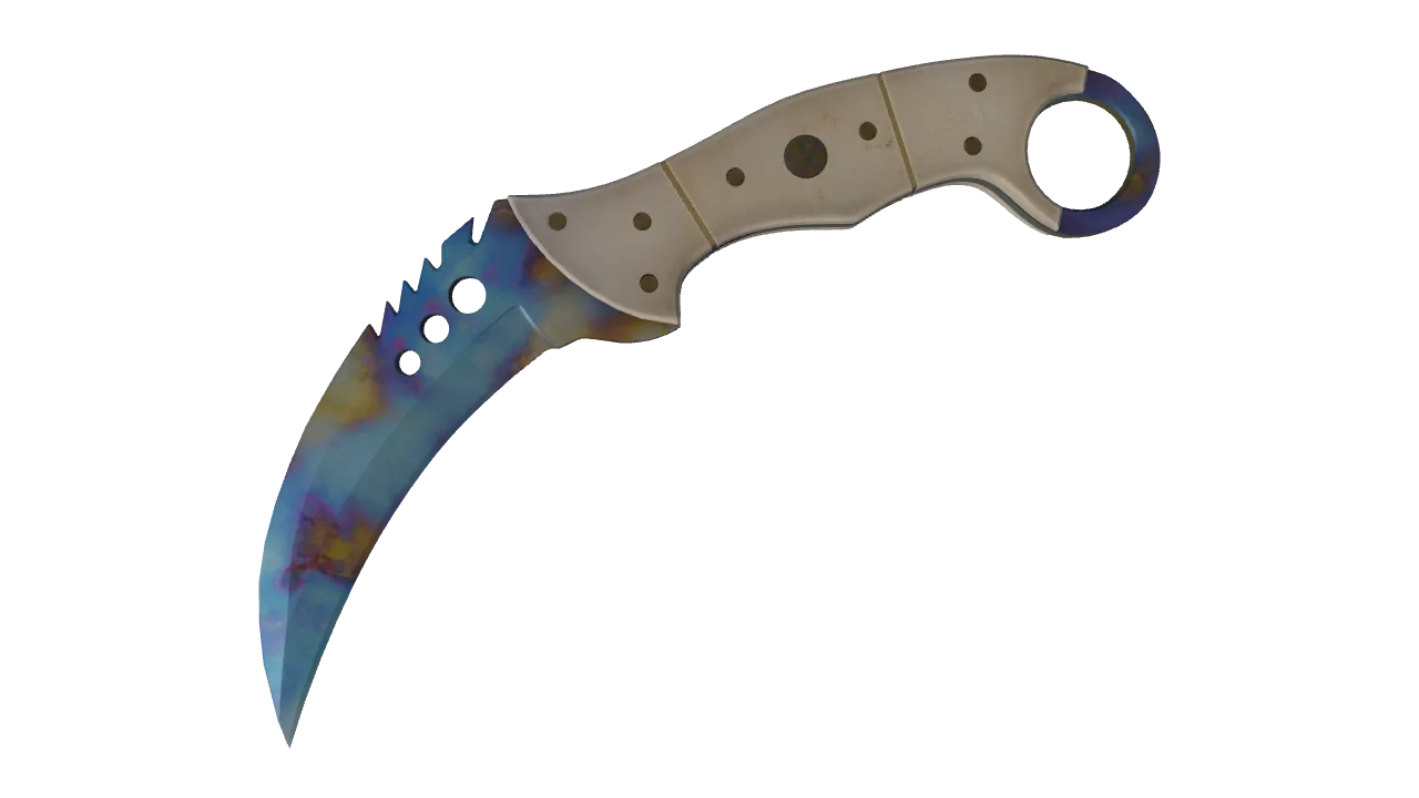 Talon Knife | Case Hardened seed #111, front
