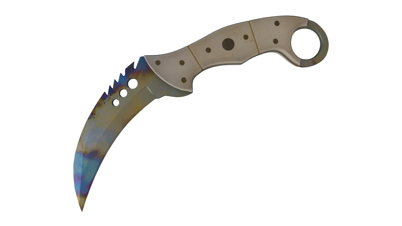 Talon Knife | Case Hardened seed #112, front