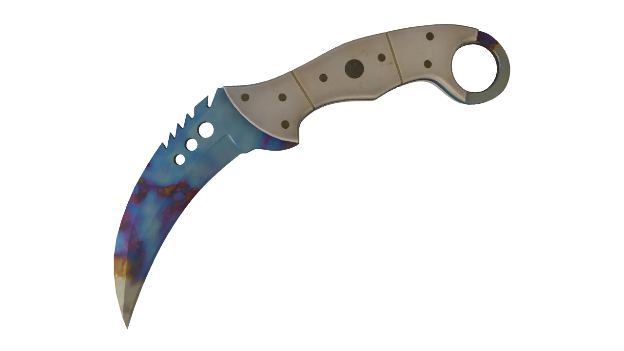 Talon Knife | Case Hardened seed #115, front