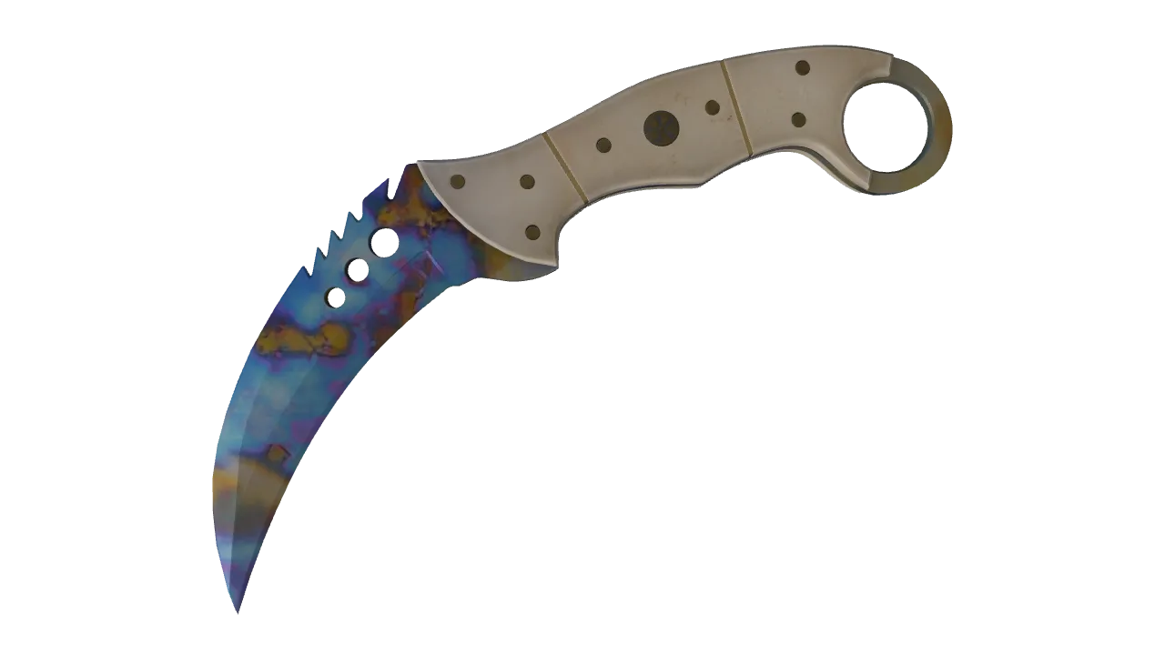 Talon Knife | Case Hardened seed #138, front