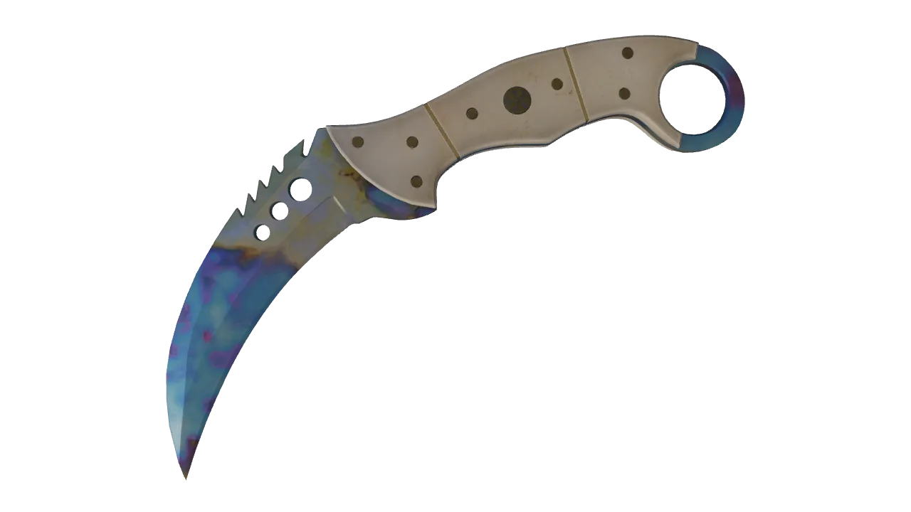Talon Knife | Case Hardened seed #168, front