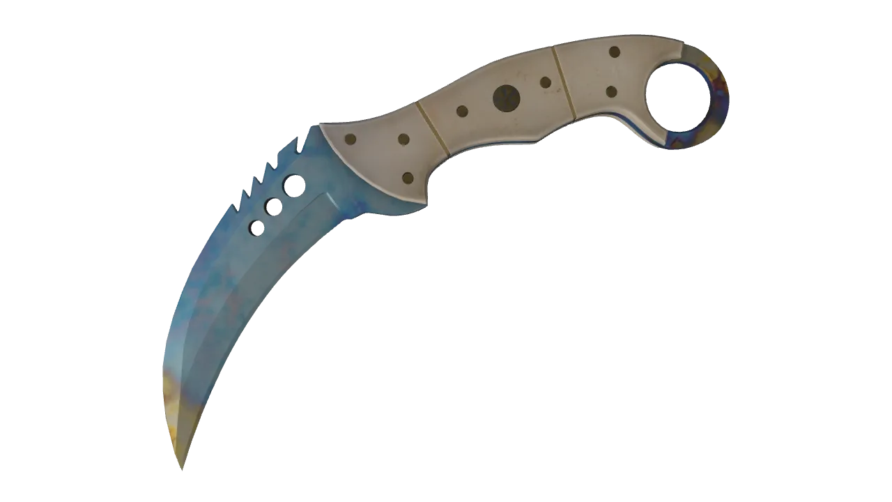 Talon Knife | Case Hardened seed #180, front
