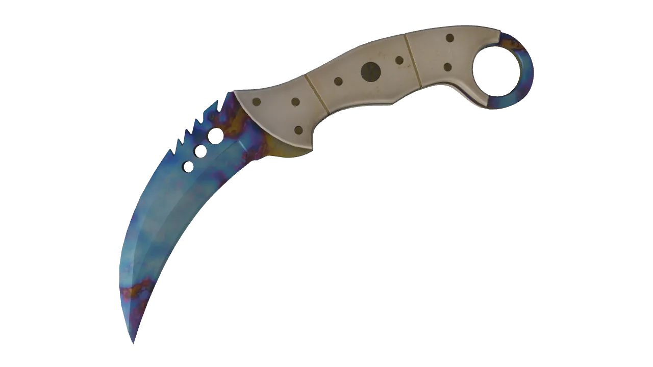 Talon Knife | Case Hardened seed #186, front