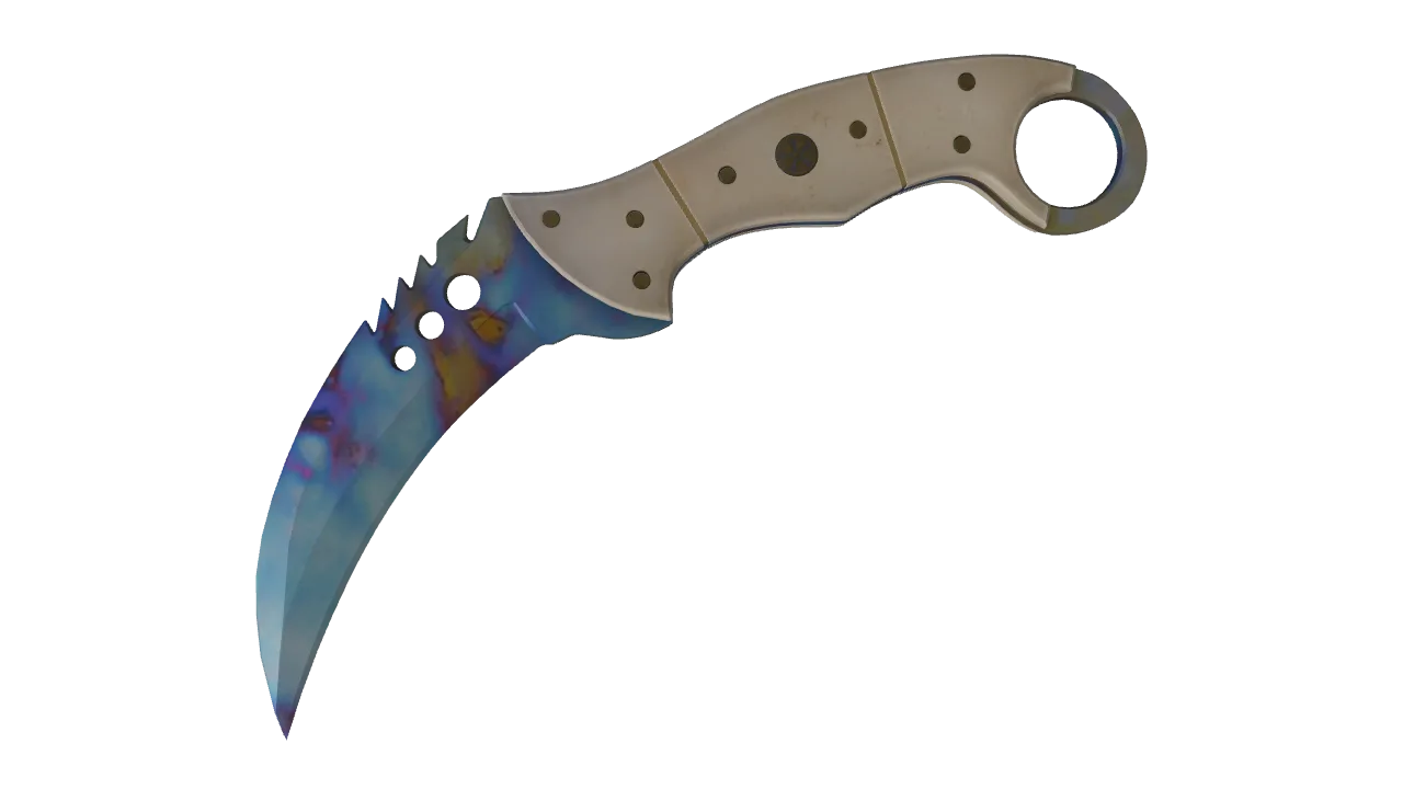 Talon Knife | Case Hardened seed #188, front