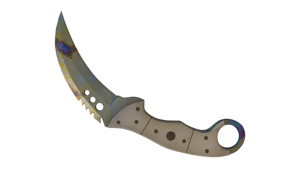 Talon Knife | Case Hardened seed #203, back