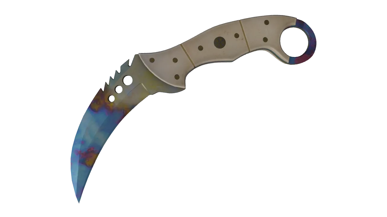 Talon Knife | Case Hardened seed #218, front