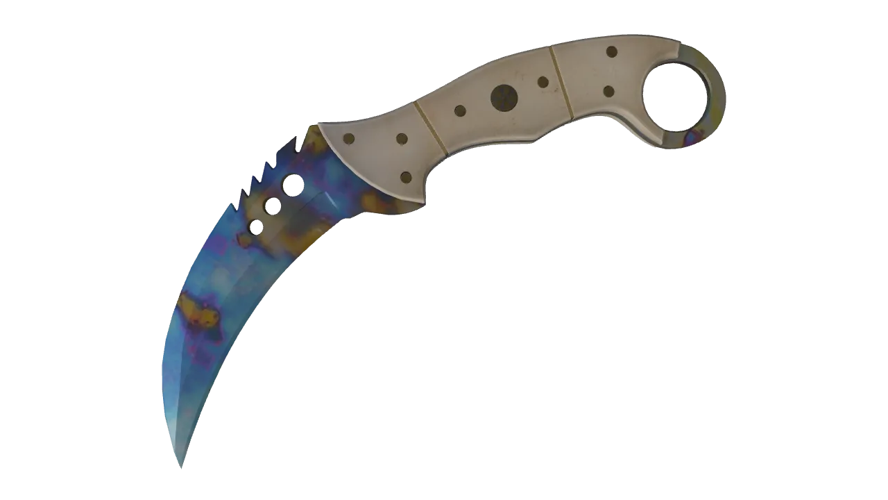 Talon Knife | Case Hardened seed #255, front