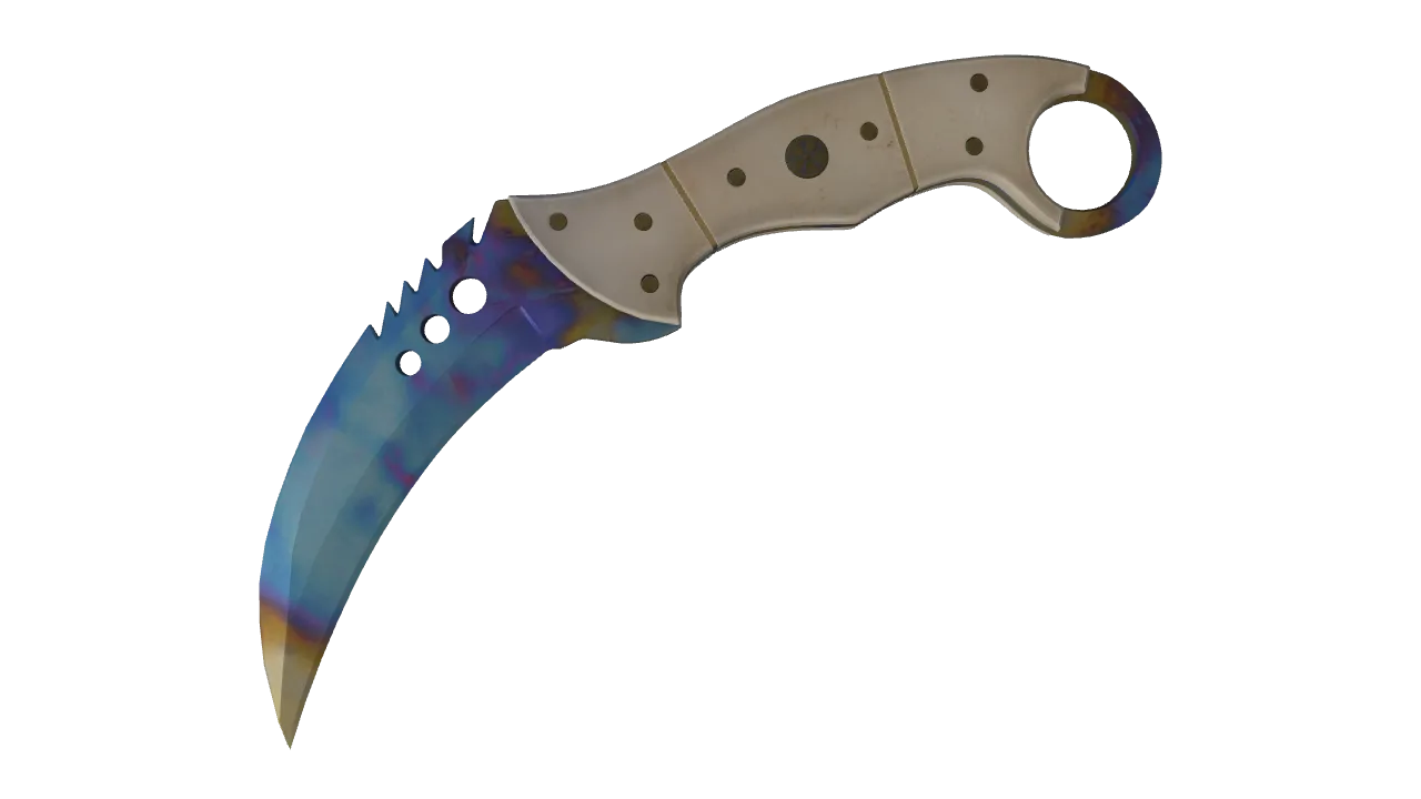 Talon Knife | Case Hardened seed #313, front