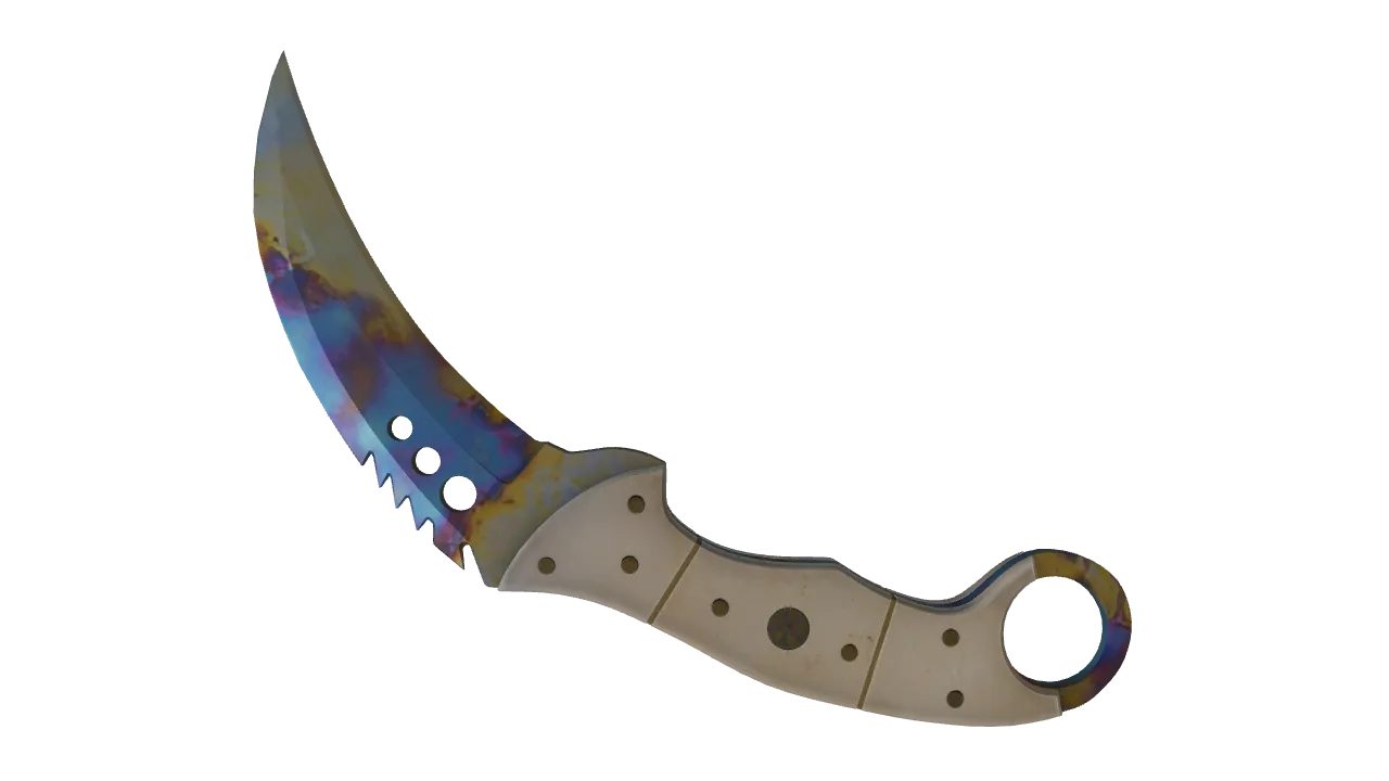 Talon Knife | Case Hardened seed #316, back