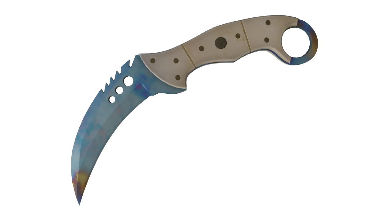 Talon Knife | Case Hardened seed #316, front