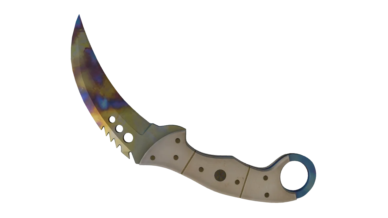 Talon Knife | Case Hardened seed #342, back