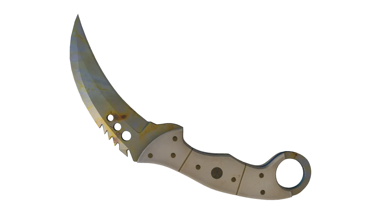 Talon Knife | Case Hardened seed #345, back
