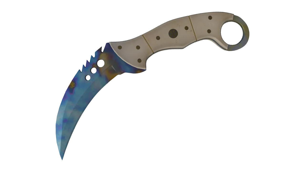 Talon Knife | Case Hardened seed #367, front