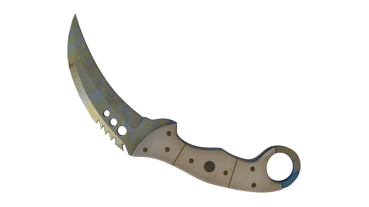 Talon Knife | Case Hardened seed #372, back