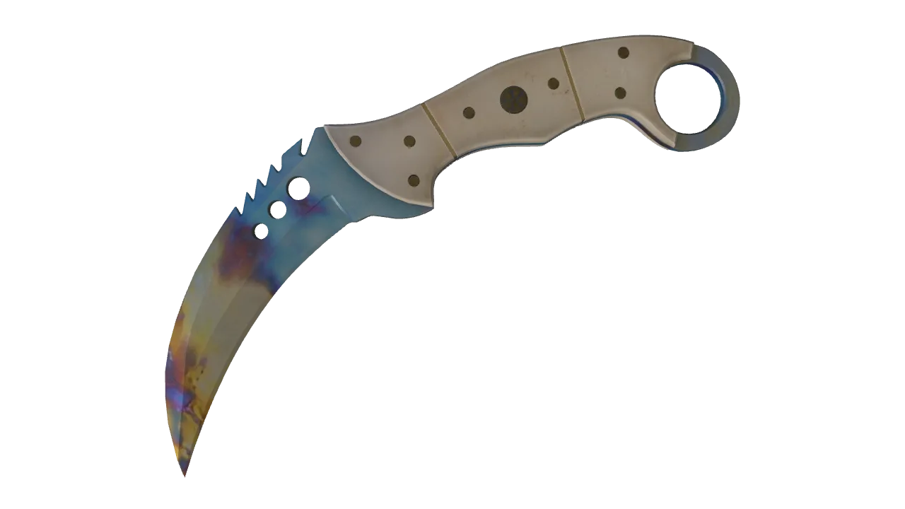 Talon Knife | Case Hardened seed #372, front