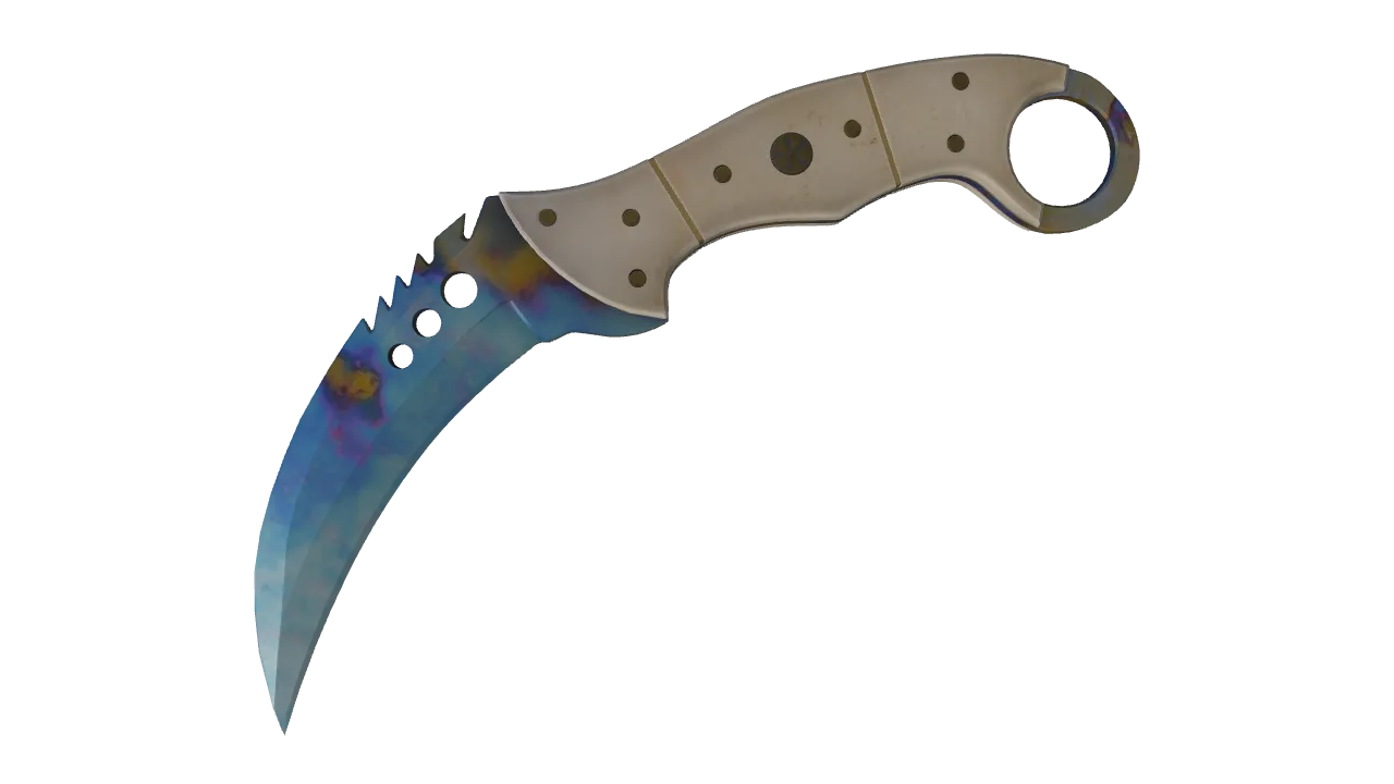 Talon Knife | Case Hardened seed #379, front