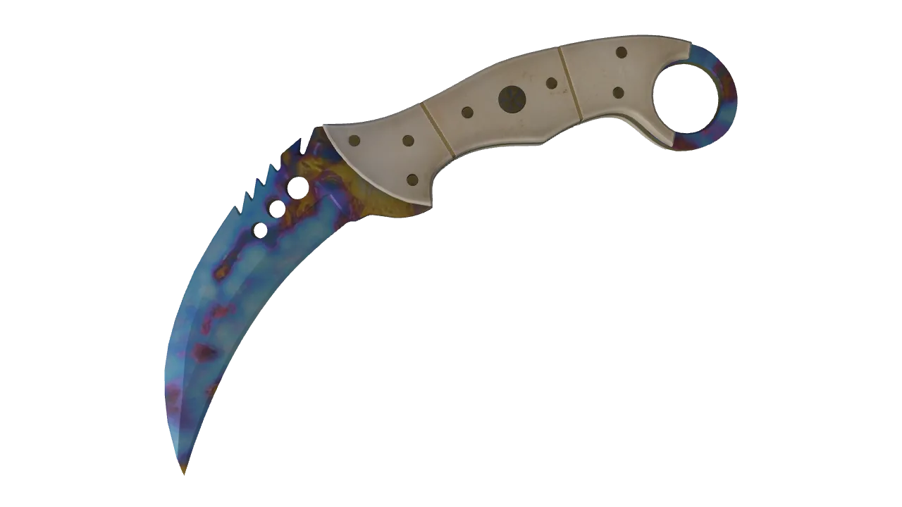 Talon Knife | Case Hardened seed #391, front