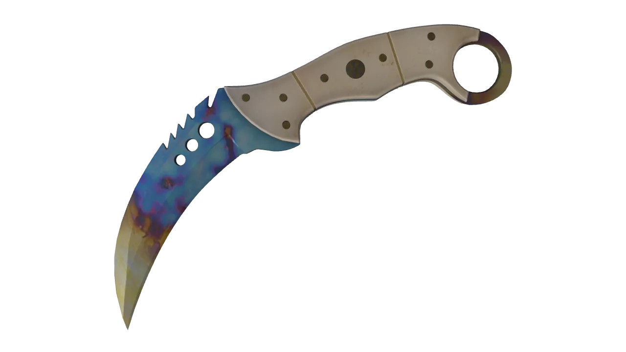 Talon Knife | Case Hardened seed #404, front