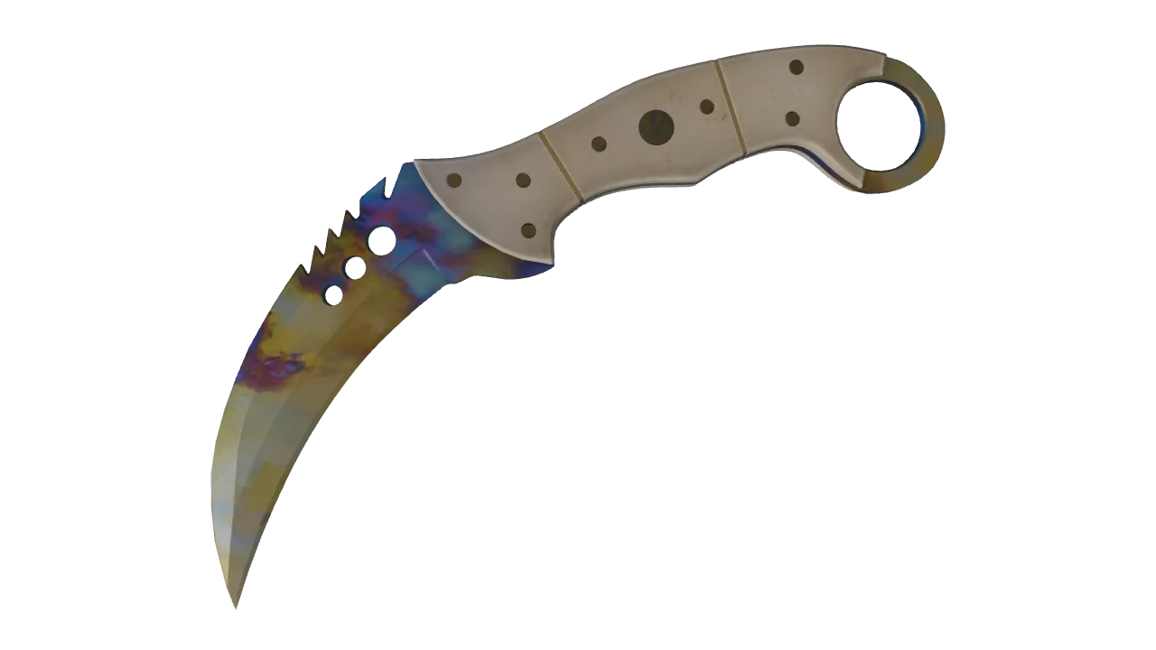 Talon Knife | Case Hardened seed #450, front