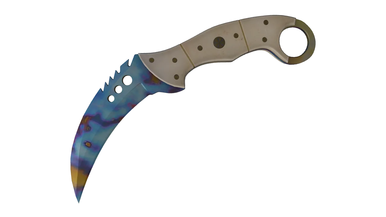 Talon Knife | Case Hardened seed #46, front