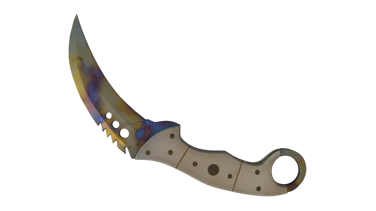 Talon Knife | Case Hardened seed #501, back