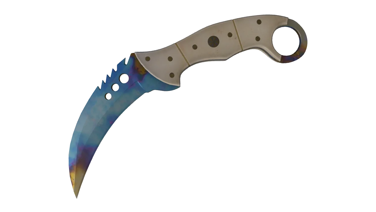 Talon Knife | Case Hardened seed #501, front