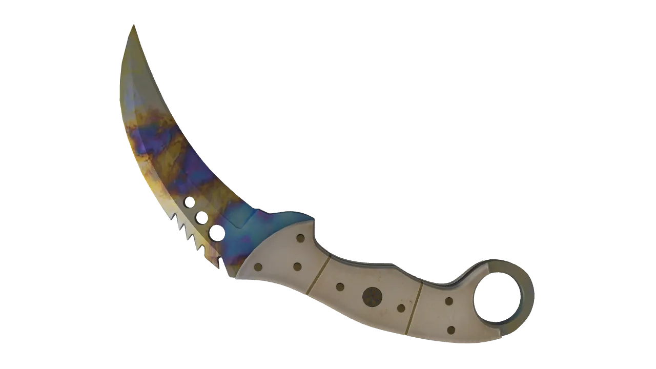 Talon Knife | Case Hardened seed #505, back