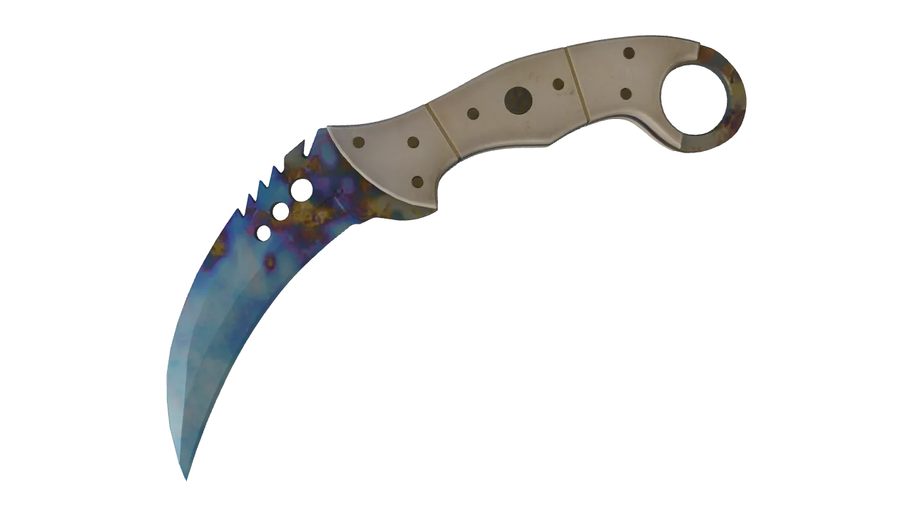 Talon Knife | Case Hardened seed #505, front