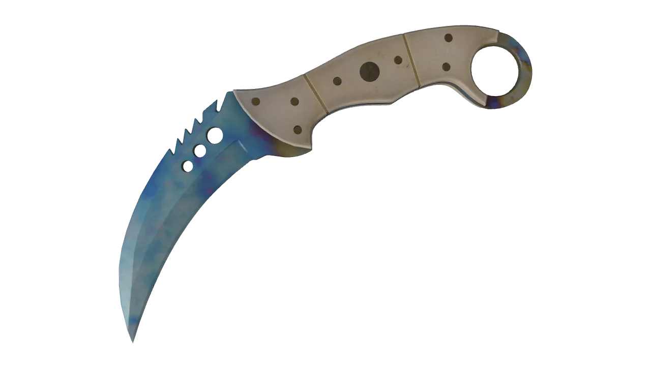 Talon Knife | Case Hardened seed #528, front