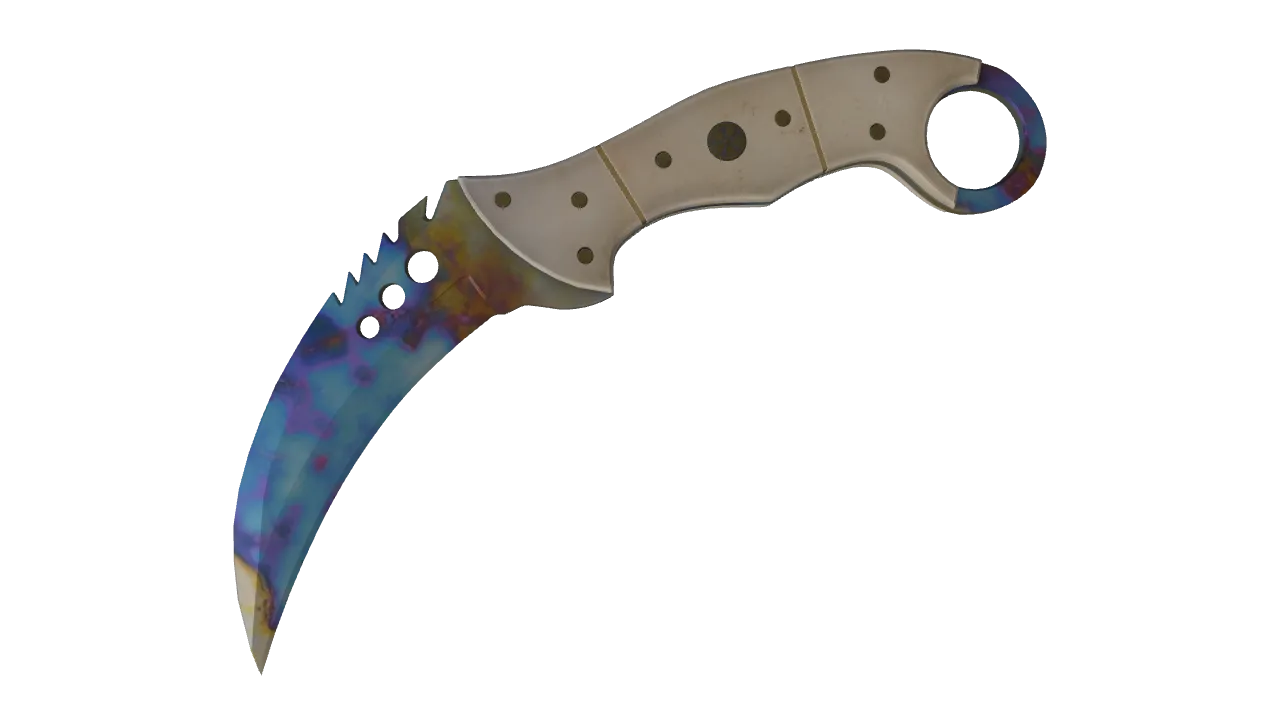Talon Knife | Case Hardened seed #552, front
