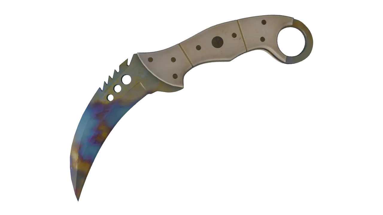 Talon Knife | Case Hardened seed #575, front