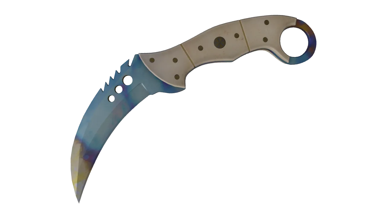 Talon Knife | Case Hardened seed #583, front