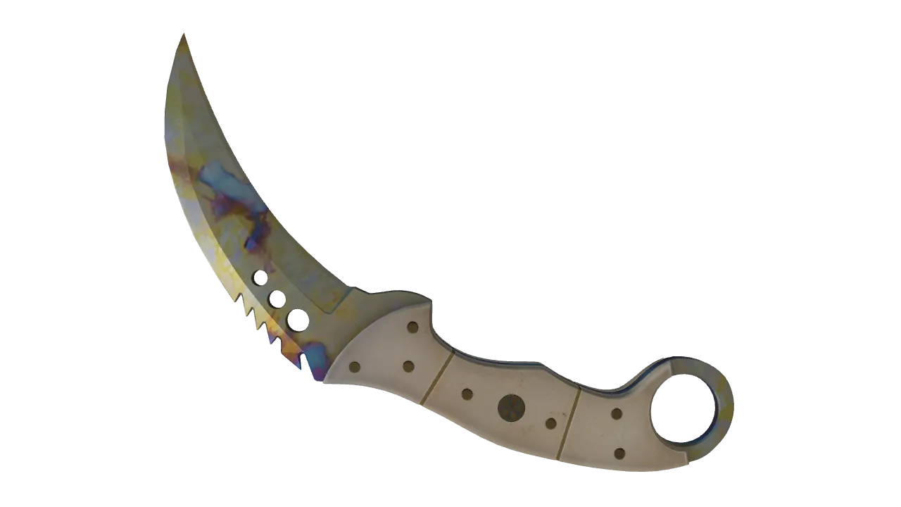 Talon Knife | Case Hardened seed #607, back