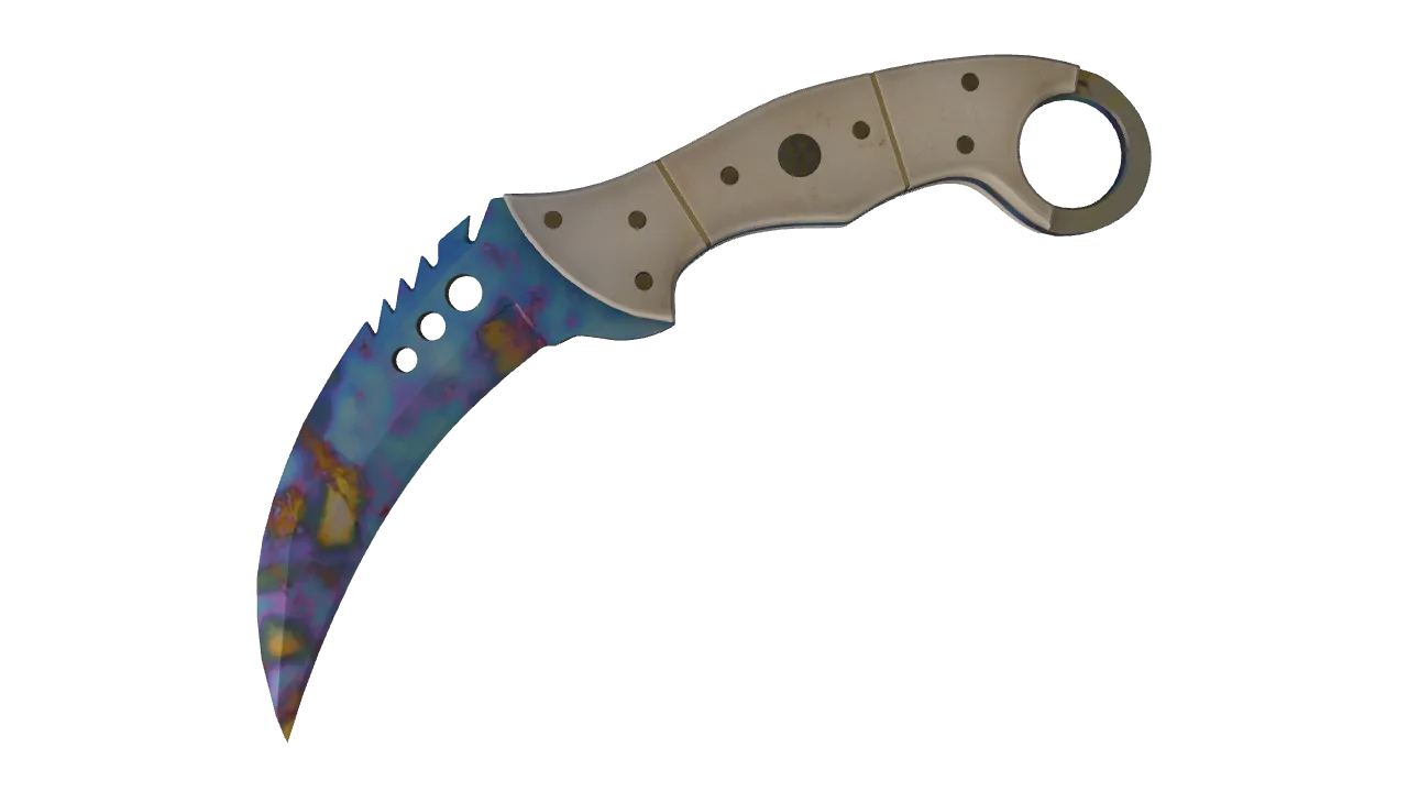 Talon Knife | Case Hardened seed #607, front