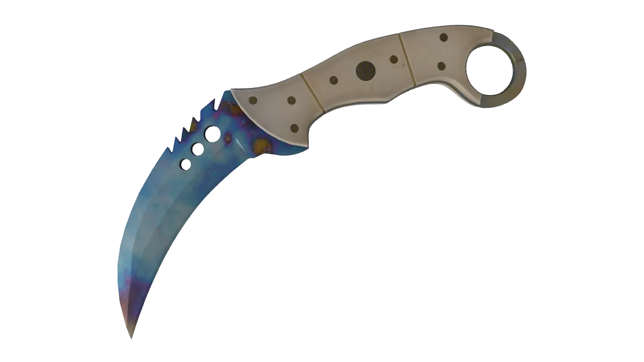 Talon Knife | Case Hardened seed #609, front